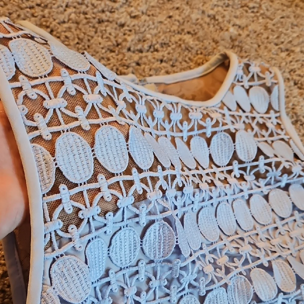 Ralph Lauren Light Blue Lace Mini Dress - Picture 3 of 5